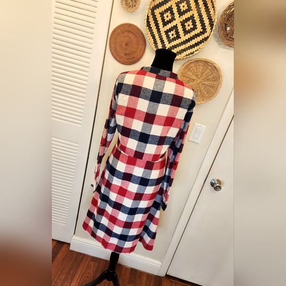 LAST ONE! Long Sleeve Plaid Button Down Dress - Picture 8 of 9